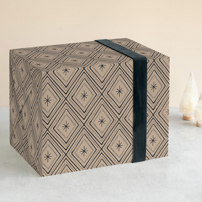 Kraft and Copper Holidays Wrapping Paper Sheets by Elena Wilken | Minted