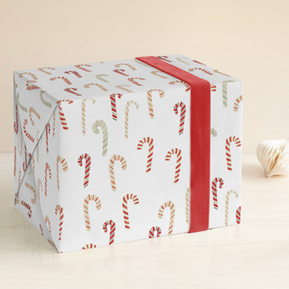 Old Fashion Candy Canes Wrapping Paper Sheets