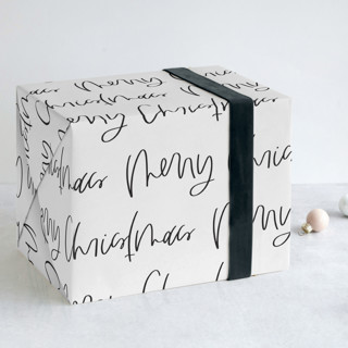 Christmas Lettering Wrapping Paper Sheets