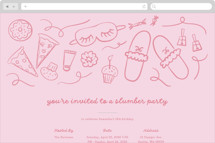 slumber party Online Birthday Invitations