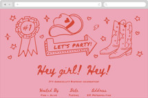 cowboy club Online Birthday Invitations