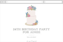 Garden Cake Online Birthday Invitations