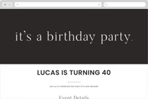 Modern Minimal Online Birthday Invitations