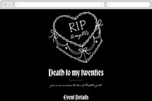 RIP to my 20s Online Birthday Invitations