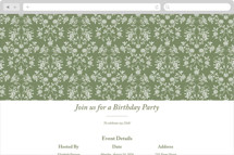 Vintage Garden Online Birthday Invitations