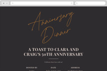 Toast Online Anniversary Invitations