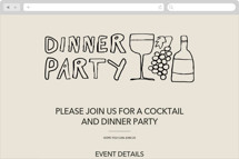 Dinner Doodles Online Dinner and Cocktail Party Invitations