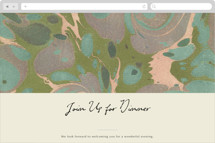 Marbled Editorial Online Dinner and Cocktail Party Invitations