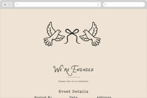 Vintage Romance Online Engagement Party Invitations
