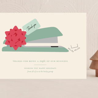Stapler with Bow Grand Holiday Cards