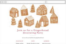 gingerbread bakery Online Holiday Party Invitations