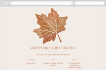 Friendsgiving Leaf Online Holiday Party Invitations
