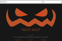 Spooky Jack-o-lantern Online Holiday Party Invitations