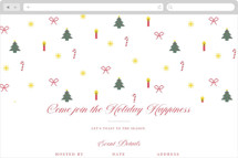 Cross Stitch Christmas Online Holiday Party Invitations