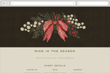 Vintage Garland Online Holiday Party Invitations