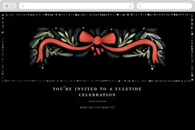 Festive Ribbon & Fir Online Holiday Party Invitations
