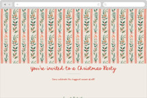 Festive Stripes Online Holiday Party Invitations