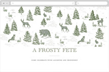Forest Animals Online Holiday Party Invitations