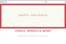 Framed in Stripes Online Holiday Party Invitations