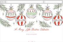 Bright Ornaments Online Holiday Party Invitations
