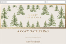 Winter Trees Online Holiday Party Invitations