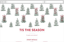 Festive Forest Online Holiday Party Invitations