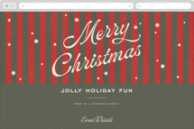 Retro Candy Stripe Online Holiday Party Invitations