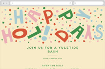 Confetti Type Party Online Holiday Party Invitations
