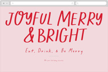 Joyful Merry Bright Online Holiday Party Invitations