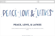 Peace, Love & Latkes Online Holiday Party Invitations