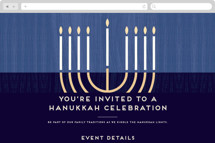 Modern Menorah Online Holiday Party Invitations
