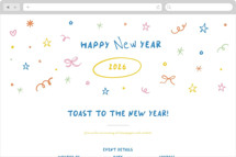 Playful new year Online Holiday Party Invitations