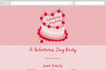 Heart Cake Online Holiday Party Invitations