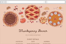 Thanksgiving pies Online Holiday Party Invitations