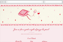 Pizza & Pinot Online Holiday Party Invitations