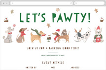 Lets Pawty Online Holiday Party Invitations