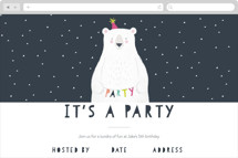 party bear Online Kids Birthday Invitations
