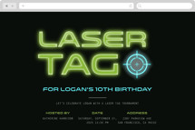 Laser Tag Party Invitation Online Kids Birthday Invitations