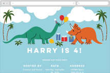 Dinosaur Online Kids Birthday Invitations