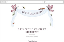 Time Flies Online Kids Birthday Invitations