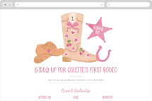lets Rodeo Online Kids Birthday Invitations