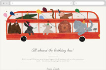 Birthday Bus Online Kids Birthday Invitations
