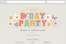 Magical Patchwork Online Kids Birthday Invitations