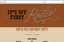 First Rodeo Online Kids Birthday Invitations