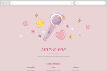 Pop Concert Online Kids Birthday Invitations