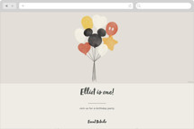 Ballon bunch Online Kids Birthday Invitations