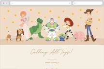 Disney and Pixar's Toy Story Friends Online Kids Birthday Invitations