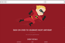 The Incredibles Dash Online Kids Birthday Invitations