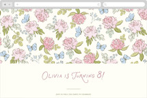 Floral & Lace Baby Shower Online Kids Birthday Invitations