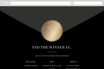 The Winner Is Online Party Invitations